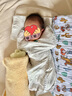 LOVE TO DREAM防驚跳睡袋新生兒嬰兒四季通用竹纖維襁褓式睡袋兒童投降式防踢被 竹纖維可愛(ài)云朵 四季款 S碼：4-7斤（新生兒） 曬單實(shí)拍圖