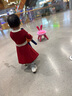 小熊精靈（xiaoxiongjingling）紅色親子裝喜慶毛衣全家裝2025家庭裝春秋一家三四口母女裙子哈衣 酒紅色 女裝L碼(建議體重120-135斤) 曬單實(shí)拍圖