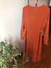ROEYSHOUSE羅衣淑女連衣裙秋裝新款氣質(zhì)純色修身優(yōu)雅a擺長(cháng)裙子00780 磚紅色 XL 曬單實(shí)拍圖