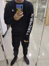 特步（XTEP） 特步加絨衛(wèi)衣男圓領(lǐng)長袖秋冬款保暖休閑男裝加厚運(yùn)動上衣男 黑白-加絨款【現(xiàn)貨速發(fā)】 L 曬單實(shí)拍圖