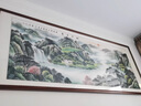 云儒唐樊山水畫手繪國(guó)畫客廳掛畫字畫背景墻聚寶盆八方聚財(cái)裝飾畫旭日東升 216*116cm 曬單實(shí)拍圖
