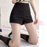 浪莎辣妹短褲女外穿新款高腰顯瘦黑色打底褲a字小個(gè)子新款顯高三分褲 黑色 M 建議111-120斤 曬單實(shí)拍圖