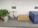 梵卡奇（FANKAQI）旋轉陀螺醒酒器套裝輕奢家用水晶玻璃紅酒杯高腳杯 【禮盒裝】銀色底座+杯架+6只水晶 560ml 曬單實拍圖