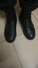 洛克華菲（Rock Fairwhale）男靴馬丁靴男真皮羊毛加絨保暖冬季工裝男士休閑男鞋英倫高幫鞋子 黑色 40 曬單實(shí)拍圖