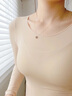 貓人 MIIOW玻尿酸美膚衣保暖內(nèi)衣女士秋衣秋褲套裝薄款秋冬季打底肌底衣 膚色 潤膚防干皮 L 建議體重80-120 曬單實拍圖