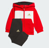 阿迪達(dá)斯（adidas）童裝嬰童24春款男童運(yùn)動連帽衛(wèi)衣休閑束腳長褲套裝JF3881 曬單實(shí)拍圖