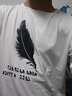 楠子漢秋季長袖T恤男士小衫韓版潮流薄款衛(wèi)衣秋衣上衣服外穿 長 亂條黑+羽毛白【兩件裝】 4XL 曬單實拍圖