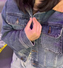森馬（Semir）森柔牛仔|牛仔外套女短款翻領(lǐng)做舊秋夾克小個子街頭103524108001 曬單實拍圖