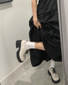 珂卡芙（KEKAFU）單鞋女鞋厚底樂福鞋女鞋2024春季新款英倫日系jk小皮鞋高跟鞋子女 米白色 37 曬單實拍圖
