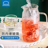 樂扣樂扣玻璃冷水壺帶把手耐熱高溫涼水壺家用涼白開水杯大容量花茶泡茶壺 冷水壺【1.2L】 曬單實拍圖