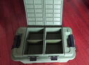 鼎改（DINGGAI）汽車(chē)后備箱儲物箱收納箱車(chē)載置物用品車(chē)用雜物收納盒車(chē)內整理箱子 55L雙蓋 戰地綠 曬單實(shí)拍圖
