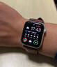 istrap蘋(píng)果手表表帶瘋馬牛皮Apple Watch Ultra3/2手表帶S11/10/9/8/7/6/SE厚實(shí)真皮表鏈iWatch男士腕帶 波爾多【銀色配件 40/41/42MM表盤(pán)【適用Wat 曬單實(shí)拍圖