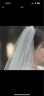 缔晶新娘结婚头纱头饰森系双层钉珠头纱领证拍照道具求婚婚纱旅拍短款 实拍图