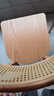 全友家居原木風(fēng)餐椅客廳家用藤編扶手椅長(cháng)條凳子靠背椅小方凳藤編餐椅 原木色|藤編餐椅*2 曬單實(shí)拍圖