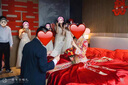 羅蒙（ROMON）新郎結(jié)婚西服套裝男士韓版修身禮服商務(wù)職業(yè)正裝西裝男英倫三件套 雙扣藏青（西裝+馬甲+西褲） XL (125-140斤) 曬單實(shí)拍圖