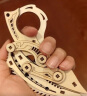 塔西袋熊木制蝴蝶爪子折叠刀DIY拼图立体模型木质拼装3d立体拼接拼装玩具 折叠爪刃 实拍图