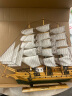 墨斗鱼白色木质帆船模型摆件办公室开业书房摆件礼物装饰仿真实木礼品 实拍图