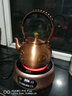 清沁堂茶壺手工紫銅壺?zé)畨丶矣眉雍胥~茶壺電陶爐煮茶器套裝功夫茶具 鎏銀梅蘭竹菊+木紋電陶爐 1.4L 曬單實(shí)拍圖