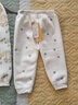 小三月新生嬰兒褲子秋冬男女寶寶開(kāi)襠保暖褲純棉A類(lèi)按扣腰夾棉打底褲 A-K063花田小兔保暖褲 73 cm 曬單實(shí)拍圖