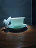 漢造景德鎮影青白瓷茶杯主人杯品茗杯家用喝茶水雕刻三才蓋碗功夫茶具 富貴萬(wàn)花【三才蓋碗】 曬單實(shí)拍圖