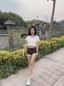 圣紡源安全褲女外穿高腰緊身收腹三分高彈力防走光拼色鯊魚打底短褲 黑色拼接瑜伽運(yùn)動(dòng)褲 XL 120-140斤 曬單實(shí)拍圖