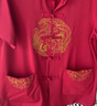 俞兆林中老年唐裝夏季中國風(fēng)爺爺奶奶生日大壽婚宴服爸爸情侶裝短袖套裝 酒紅色【上衣】 XL /41【男款140-160斤穿】 曬單實拍圖