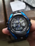 正港ZGO 變形金剛兒童手表男孩初中小學(xué)生防水青少年運動(dòng)電子表潮酷雙顯夜光防震耐摔石英表送男孩男友 擎天柱-883黑藍【變形金剛聯(lián)名】 曬單實(shí)拍圖