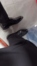 維絲圖西 VISTURSI品牌男士純皮休閑皮鞋男2025新款潮流瘦版真皮素面商務(wù)正裝鞋 黑色 38 曬單實(shí)拍圖