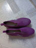 時(shí)尚日系雨鞋女士外穿短筒雨靴戶(hù)外工作防水防滑鞋膠鞋平底套頭鞋 紫色 36 曬單實(shí)拍圖