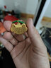 中國黃金（CHINA GOLD）足金平安長(cháng)命鎖吊墜寶寶兒童周歲小老婆生日禮物中秋節禮物送女友 足金吊墜【配繩】約4.1g 曬單實(shí)拍圖