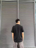 百鵲亭（BAIQUETING）冰絲純色襯衫男士夏季高級感白色痞帥高街七分袖襯衣休閑dk寬松 【兩件裝】黑色+白色 XL 建議115-130斤 曬單實拍圖