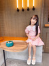 FNJ KIDS童裝女童連衣裙2025夏裝洋氣中大童短袖裙子甜美兒童公主裙 粉色 150 (建議身高140-150cm) 曬單實拍圖