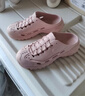 斯凱奇（Skechers）女士洞洞鞋厚底外穿沙灘鞋百搭涼拖鞋增高包頭涼鞋 裸粉色/BLSH 38 曬單實(shí)拍圖