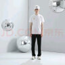 阿迪达斯 （adidas）短袖男夏季运动休闲透气半袖健身跑步男款T恤 白/金 XL  实拍图