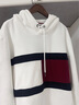 TOMMY HILFIGER男女簡(jiǎn)約休閑運(yùn)動(dòng)拼色刺繡合身內(nèi)搭連帽套頭衛(wèi)衣78J9718 白色YBR L 曬單實(shí)拍圖