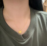 中國黃金（CHINA GOLD）黃金項鏈女足金愛心方糖項鏈七夕情人節(jié)禮物送女友老婆 愛心項鏈*金重約5.1g 多退少補 曬單實拍圖