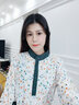 子牧棉麻夏裝 女時(shí)尚圓領(lǐng)套頭碎花撞色七分袖顯瘦連衣裙2640 白色 M(建議110斤以內(nèi)) 曬單實(shí)拍圖