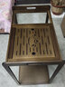 小型茶桌 移動(dòng)茶車(chē)茶臺燒水壺一體茶盤(pán)茶具實(shí)木茶桌家用帶輪泡茶臺陽(yáng)臺茶幾 胡桃色茶車(chē)(茶壺面板) 曬單實(shí)拍圖