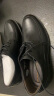 红蜻蜓软底男鞋系带商务圆头休闲鞋正装皮鞋男德比鞋  WTA5712黑色 39 实拍图