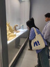金格羽帆布包女大容量簡約百搭2024新款手提袋托特包購物袋手提包小包 學(xué)院風(fēng)帆布包-米白色 曬單實拍圖