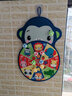 費雪（Fisher-Price）兒童玩具飛鏢盤粘粘球男孩女孩投擲飛鏢盤黏黏球室內(nèi)戶外互動玩具 飛鏢盤粘粘球（4色8球+1掛鉤） 曬單實拍圖