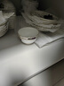 厚秀堂骨瓷餐具套裝碗碟景德鎮(zhèn)陶瓷描金邊家用歐式小清新簡約碗盤子組合 9英寸湯碗【單個】雕金玫瑰 曬單實拍圖