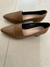 啄木鳥(niǎo)新款春季單鞋女粗跟中跟真皮女鞋春秋淺口皮鞋軟皮尖頭高跟鞋夏季 卡其色 37 曬單實(shí)拍圖
