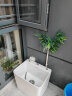 国米（Guomi）陶瓷拖把池阳台大号方形拖布池拖把盆卫生间地拖水池家用洗墩布池 B有龙头孔款（带水龙头） 实拍图