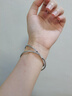 Vana莫比烏斯環(huán)足銀手鐲女鐲子七夕情人節(jié)禮物送女朋友老婆 雙環(huán)莫比烏斯手鐲【配品牌禮盒】 圈口55-56【重約19.5±1g】 曬單實拍圖
