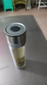 ZSR鋼化玻璃杯一鍵開(kāi)蓋耐摔耐高溫高硼硅玻璃杯辦公室男士水杯 全新升級禮盒款雙層加厚灰鋼蓋550ml1只 曬單實(shí)拍圖
