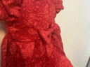 鸞雀翔一周歲女寶寶禮服紅色裙子兒童公主裙周歲禮服花童連衣裙幼童衣服 藍(lán)色連衣裙 90碼建議身高85-95體重22-27斤 曬單實(shí)拍圖