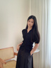 歌力思（ELLASSAY）夏季新款通勤簡(jiǎn)約修身POLO領(lǐng)短袖針織衫女EWB352M01300 經(jīng)典黑 XS 曬單實(shí)拍圖