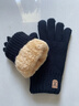西本兔手套男冬季保暖棉手套加絨加厚女針織毛線(xiàn)可觸屏防風(fēng)防寒騎行手套 升級加絨款-【黑色】 曬單實(shí)拍圖