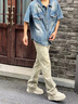 馬克華菲男鞋秋季新款厚底老爹鞋男軟底運動鞋男士休閑板鞋氣墊增高鞋子男 米色 42 (260mm) 【標準皮鞋尺碼】 曬單實拍圖